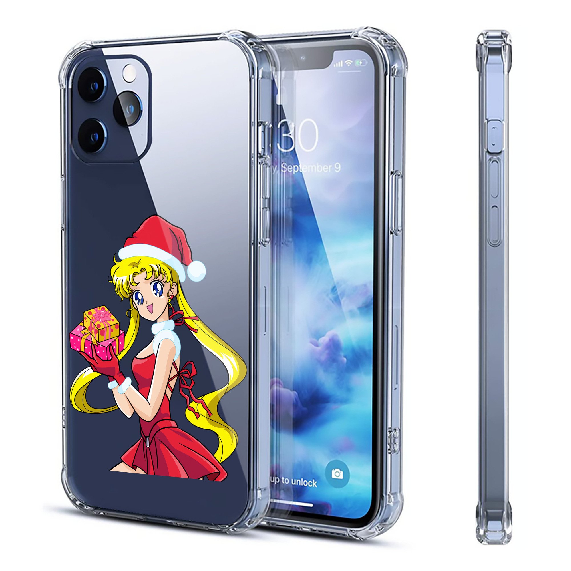 （画像用） 美少女戦士セーラームーン 月野 うさぎ つきの うさぎ Sailor Moon Tsukino Usagi 【iPhone 12シリーズ対応】透明スマホケース（クリアソフトケース）